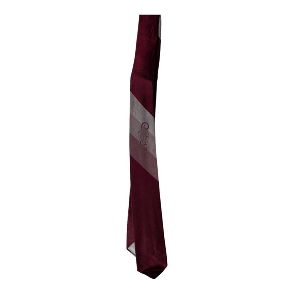 Skinny Ties in Burgundy and Cream - Picture 5 of 5